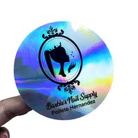 Étiquette autocollante en feuille d'aluminium brillante imperméable personnalisée avec logo, pour cosmétiques et soins de la peau, transparente, argentée