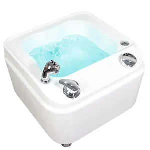 Pedicure basin portable tub foot basin pedicure bowl basin with jet and light