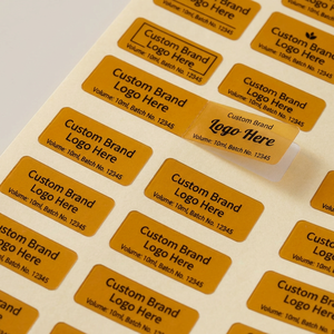 Custom Amber Glass Vial <b>Labels</b> 10ml UV Protection Stickers for NAD+ Anti Aging Serum <b>Packaging</b> - Product Image 4