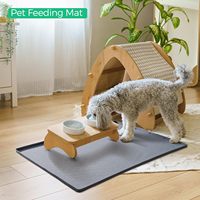 Tapis de cuisine en silicone de qualité alimentaire grande taille avec imprimé animal, lavable, antidérapant, adapté aux animaux domestiques