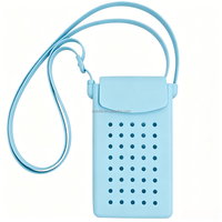 Sac bandoulière en silicone DIY avec breloques, sac à bandoulière en silicone avec sangle réglable, sacoche légère et étanche pour téléphone, cadeau promotionnel
