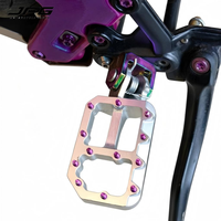 Repose-pieds en alliage d'aluminium JFG pour moto, larges et antidérapants, bleu brûlé, pour Surron Light Bee Dirt Bike