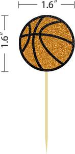 Décorations de cupcakes sur le thème du basketball pour garçons, idéales pour les baby showers et les anniversaires sportifs - Product Image 3