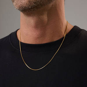 Cadena de Joyería Personalizada Única de Acero Inoxidable 316L, Cadena de Serpiente Chapada en Oro PVD de 14k 18k, Cadena para Hombre, Collar para Hombre, Cadena de Oro para Hombre - Product Image 4