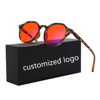 Lunettes anti-lumière bleue à monture ronde orange ambré 99.9% pour une meilleure sensibilité à la lumière du sommeil Bloqueur de lumière bleue