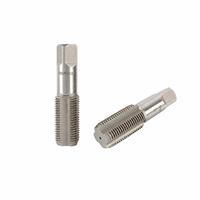TEBAK Tige de filetage manuelle en acier HSS argenté NPT métrique avec poignée hexagonale pour filetage de tuyaux