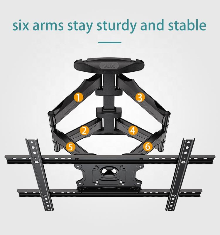 KALOC X8 調整可能なフルモーションテレビ壁掛けマウント 32-70インチ対応