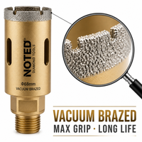 Vente directe usine OEM : Kit de scies cloches diamantées brasées de 6 mm à 50 mm pour carrelage, porcelaine, granit, béton, avec guide de perçage et mallette à outils