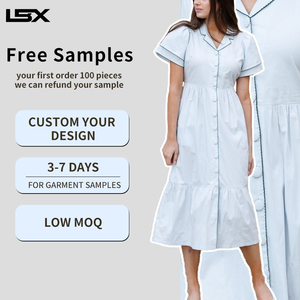 Custom Logo High Quality Linen Women's Long <strong>Skirt</strong> Oversize Casual Plain Blank Holiday Short Sleeved Casual Long <strong>Skirt</strong> - Product Image 1