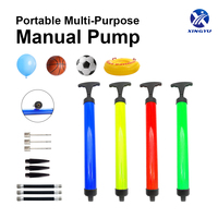 Pompe à air portable pour ballons, 30,5 cm, joint étanche, pression d'air stable avec tuyau en caoutchouc de 10 cm, aiguille de gonflage et buse d'air