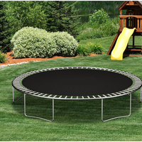 Tapis de saut rond de remplacement pour trampoline, 56 ressorts, en tissu, pour l'extérieur, sécurisé et souple, 6/8/10/12 pieds, modèle Europe