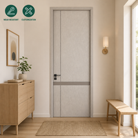 Porte intérieure en panneau mélaminé ignifuge et durable pour hôtel, appartement et hôpital, porte en bois pour chambre à coucher