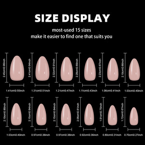 Uñas Postizas de Almendra Estilo Stiletto Coffin, Cobertura Completa, para Manicura Profesional y Arte de Uñas - Product Image 2