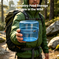 Conteneur anti-ours classique réglable pour la randonnée et le camping, extensible et pliable, pour le stockage de nourriture résistant aux ours