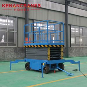 Remolque de batería hidráulica móvil de 10m, 12m, 14m, plataforma de trabajo aéreo de elevación móvil tipo tijera eléctrica - Product Image 4