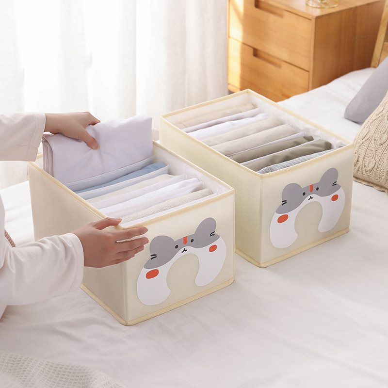 Thick non woven fabric foldable storage folding box bin cubes basket collapsible toy storage box sturdy under bed storage box