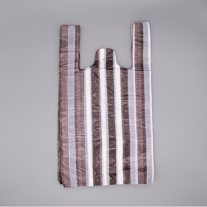 Trung Quốc Nhà Sản Xuất Màu Sọc Vest Xử Lý Túi Siêu Thị Mua Sắm T-shirt Túi Nhựa - Product Image 3