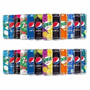 Bebidas carbonatadas em latas Pepsis Fanta mais vendidas, refrigerantes exóticos com sabor pêssego branco Oolong 330ml