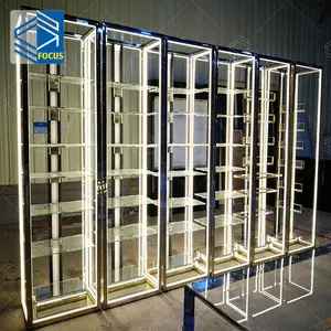 Gold Clothing Display Rack Clothing Store Retail Supplies Cloth Shop Interior Design Clothing Display Stand
