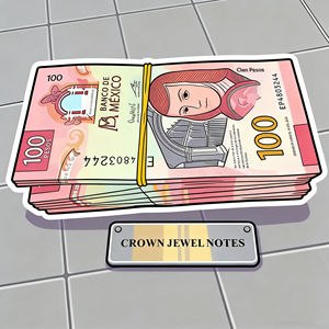 CROWN JWEL Billetes de <span class=keywords><strong>Pesos</strong></span> Mexicanos Falsos, Billete Mexicano de <span class=keywords><strong>100</strong></span> <span class=keywords><strong>Pesos</strong></span> Dorado, Dinero de Película de México, Billetes de <span class=keywords><strong>Pesos</strong></span> Mexicanos G5, Dinero de Juguete - Product Image 5