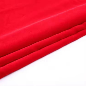 Fournisseur chinois Changzhou Textile Tissu micro-tissé rouge bordeaux pour vêtements <span class=keywords><strong>de</strong></span> sport, velours <span class=keywords><strong>de</strong></span> soie 100% polyester, référence 5000, pour vêtements musulmans - Product Image 4