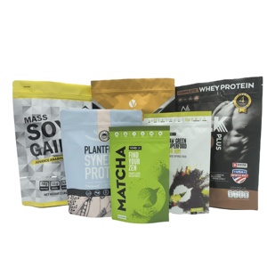 OEM 1lb en vrac poudre de protéines végétaliennes pochette en feuille d'aluminium Gainer de masse poudre de protéines 1kg emballage sac Ziplock - Product Image 2