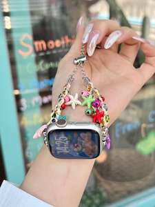 Nuevo diseño de moda para chicas playa estrella de mar y campana <span class=keywords><strong>Katy</strong></span> pulsera correa para Apple Watch 10 42mm 46mm (WB1061T) - Product Image 3