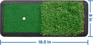 Outdoor And Indoor Anti-Slip Rubber Sole Golf Practice Mats Long Green Grass Hitting Mats