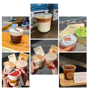 แก้วกาแฟใส PET ทรงกลมแบบใช้แล้วทิ้ง ขนาด 12, 16, 24 ออนซ์ สำหรับเครื่องดื่มเย็น ชานมไข่มุก พร้อมฝาปิด รับทำโลโก้ - Product Image 5