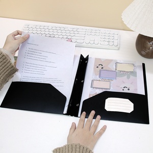 Cartella personalizzata <span class=keywords><strong>A4</strong></span> Pp in plastica per la presentazione del portafoglio di documenti in laminato 2 cartella di <span class=keywords><strong>File</strong></span> tascabile con 3 punte - Product Image 2