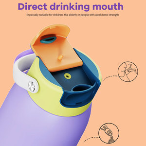 Botella Deportiva Aislada de Acero Inoxidable con Tapa de Apertura Rápida, a Prueba de Fugas, Libre de BPA, OEM - Product Image 5