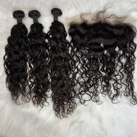 Cheveux indiens bruts 10A 12A 15A, lots de cheveux de qualité supérieure avec frontal, fournisseur, cheveux vierges bruts non traités, cheveux humains en vrac, double trame, Remy