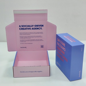 定制免费样品标志Cajas粉色De Regalo紫色彩色化妆品波纹包装邮件箱装运箱纸盒 - Product Image 1