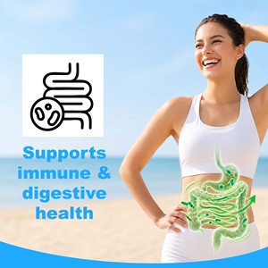 Gummies Probiotiques et Prébiotiques Premium Bacillus Coagulans avec <span class=keywords><strong>Inuline</strong></span> FOS Favorisent la <span class=keywords><strong>Santé</strong></span> Digestive et Immunitaire 30 Gummies Saveur Pêche - Product Image 4