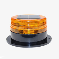 Luz LED Solar Estroboscópica Intermitente de Advertencia Baliza de Carretera Magnética para Techo de Coche