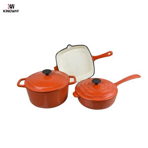 Fabricant <span class=keywords><strong>prix</strong></span> d'usine poêle à frire <span class=keywords><strong>en</strong></span> <span class=keywords><strong>fonte</strong></span> émaillée batterie de cuisine casseroles ensemble de casseroles - Product Image 6