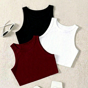 Débardeur d'été tendance pour femme – Confortable, de haute qualité, basique quotidien, coupe ajustée et moulante – Style estival élégant - Product Image 1