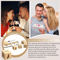 Dés en bois peints à la main pour les couples, cadeau pour les anniversaires et les anniversaires de mariage, jouets pour la Saint-Valentin, pour l'artisanat