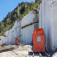 Scies à fil diamanté pour l'exploitation minière, scies à fil diamanté entièrement automatiques sur rail de guidage, équipement de découpe de blocs de granit et de marbre