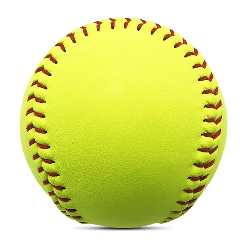 Eco Custom Logo Zachte Harde Pu Lederen Handgemaakte Softbal Bal 12 Inch Officiële Professionele Game Softbal