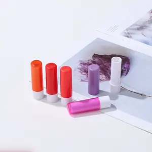 Commercio all'ingrosso 4.8g 0.16Oz rotondo vuoto balsamo per le labbra tubo stick PCR BPA gratuito per rossetto fai da te fatto in casa