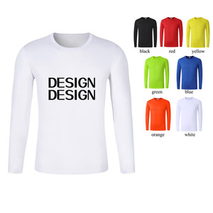 T-shirt da uomo a maniche lunghe in poliestere bianco, personalizzabile con stampa LOGO, unisex, all'ingrosso a prezzo conveniente - Product Image 1