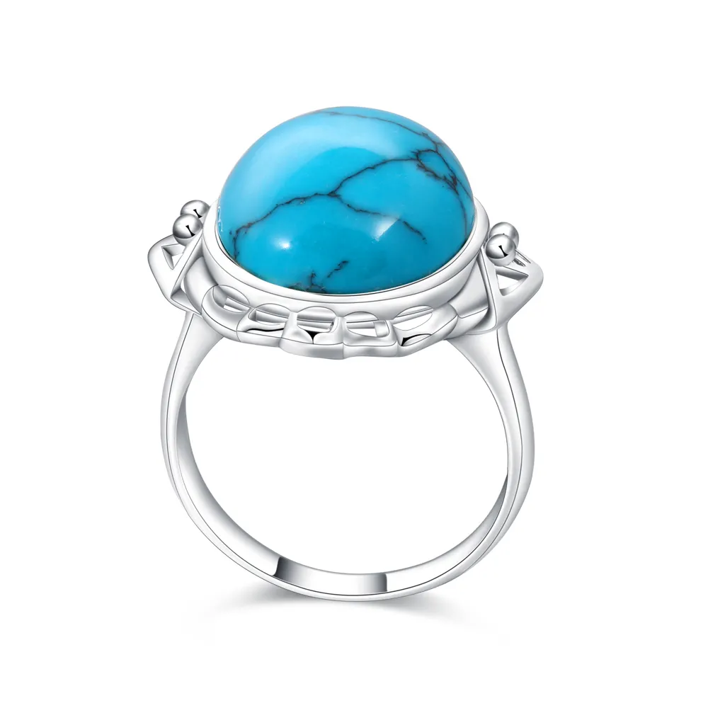 Кольцо на палец, украшенное камнем высокое качество серебристый синий свадебные ленты или обручальные кольца драгоценный камень кольцо 925 стерлингового серебра Винтаж агат разных цветов