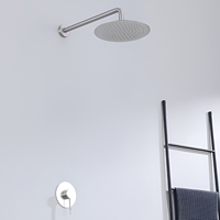 Douche de plafond multifonctionnelle en acier inoxydable brossé à poignée unique et grande tête, vente directe usine