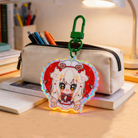 Llavero de Acrílico Translúcido con Diseño de Anime Personalizado de Alta Calidad, Impresión UV, Epoxy, Arcoíris