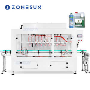 ZONESUN ZS-YTCR10A automatico bottiglia di plastica 10 teste Anti-corrosione Hcl acido chimico corrosivo liquido riempitrice - Product Image 1