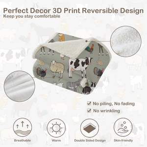 ผ้าห่มขนสัตว์เลี้ยงสำหรับโซฟา: ผ้าห่มเชอร์ปาเนื้อนุ่มสำหรับคนรักสัตว์ - ผ้าห่มลายวัว - Product Image 6