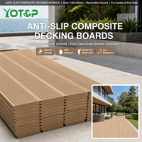 Planches de terrasse en WPC creuses, imperméables, pour terrasse extérieure, sol composite pour la décoration du jardin et du patio