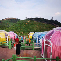 Desain kustom Tiongkok PC polikarbonat Prefab igloo tenda kubah gelembung untuk sojourn Glitter