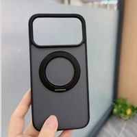Nouvelle coque de téléphone portable créative avec protection d'objectif électroplaquée, antichoc, pour Samsung s24 s25 s26, support magnétique rotatif à 360°